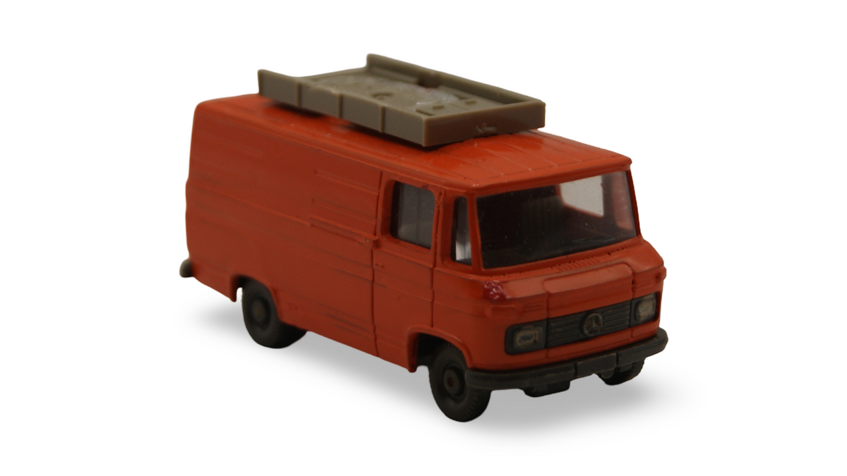 Wiking Mercedes-Benz L 406 Kastenwagen orangerot 1:87 H0 mit Dachgepäckträger