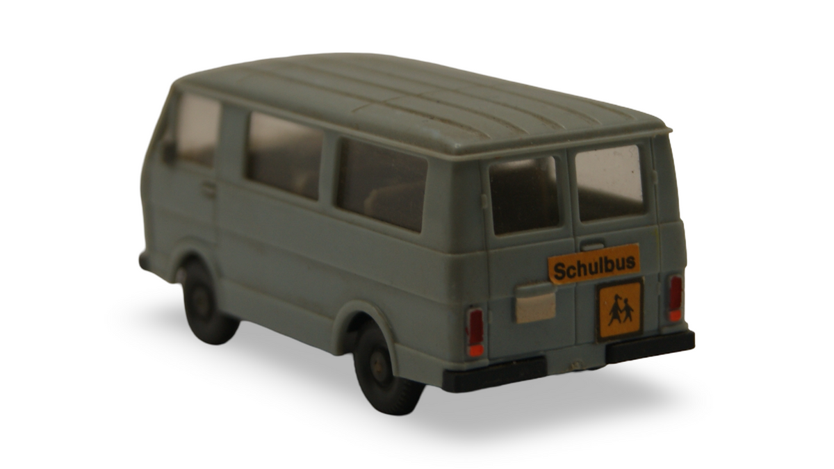 Wiking VW LT 28 Bus Schulbus hellblaugrau 1:87 H0 Vintage Modellauto