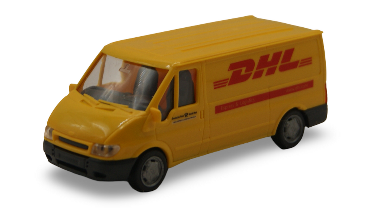Rietze Ford Transit DHL Deutsche Post Transporter Gelb H0 1:87 OVP