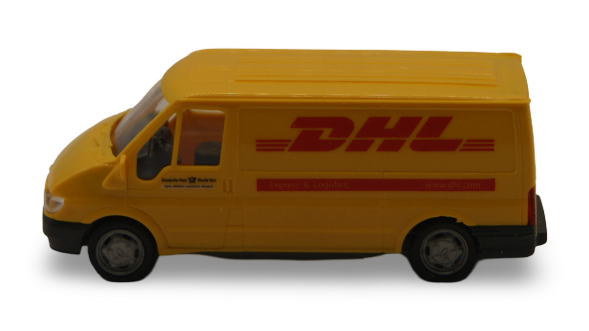 Rietze Ford Transit DHL Deutsche Post Transporter Gelb H0 1:87 OVP