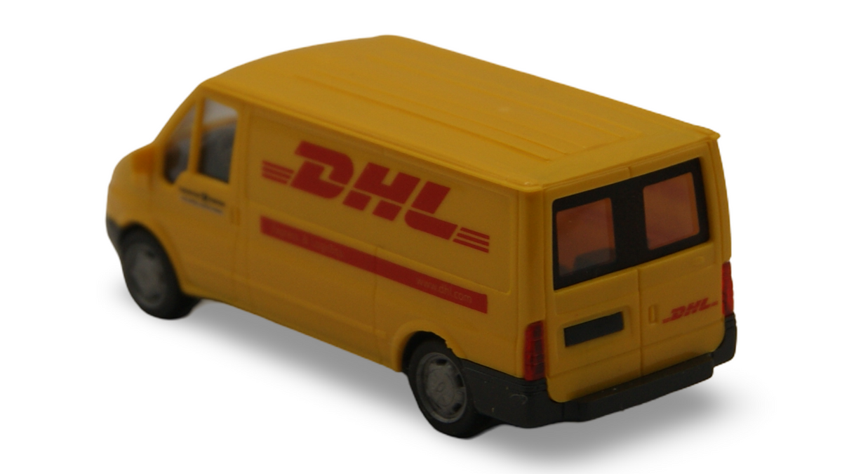 Rietze Ford Transit DHL Deutsche Post Transporter Gelb H0 1:87 OVP
