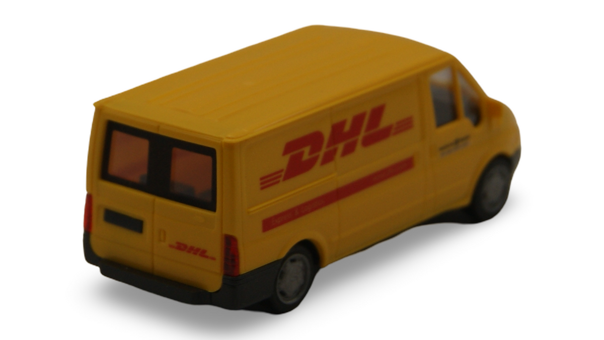 Rietze Ford Transit DHL Deutsche Post Transporter Gelb H0 1:87 OVP