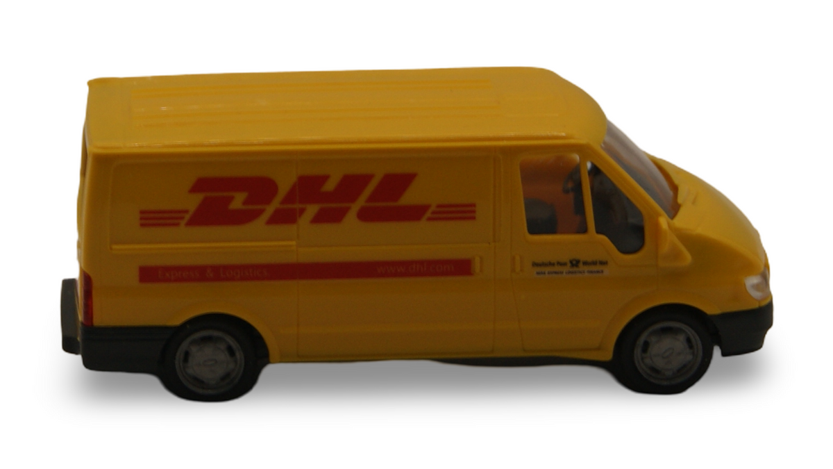 Rietze Ford Transit DHL Deutsche Post Transporter Gelb H0 1:87 OVP
