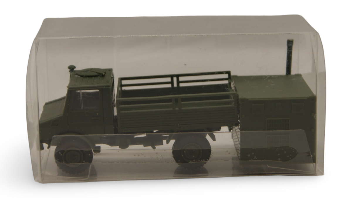 Roco Minitanks 472 Unimog U 1300 L Funkkoffer Shelter Bundeswehr H0 1:87