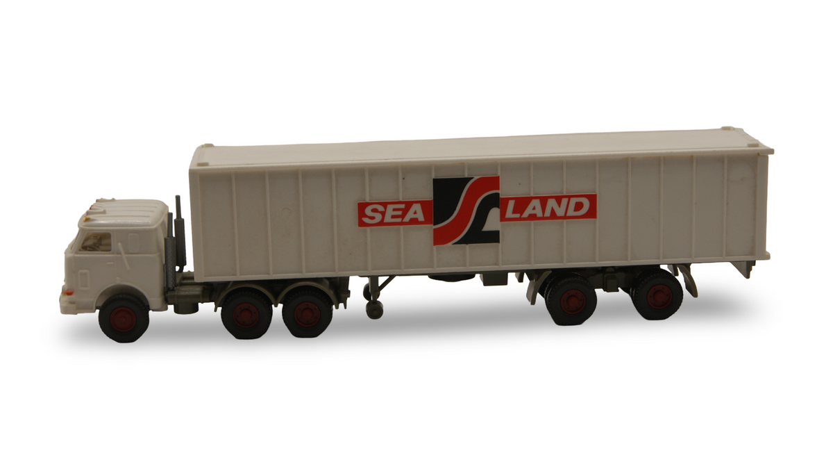 Wiking 527 US Container-Sattelzug Sea Land Weiß H0 1:87