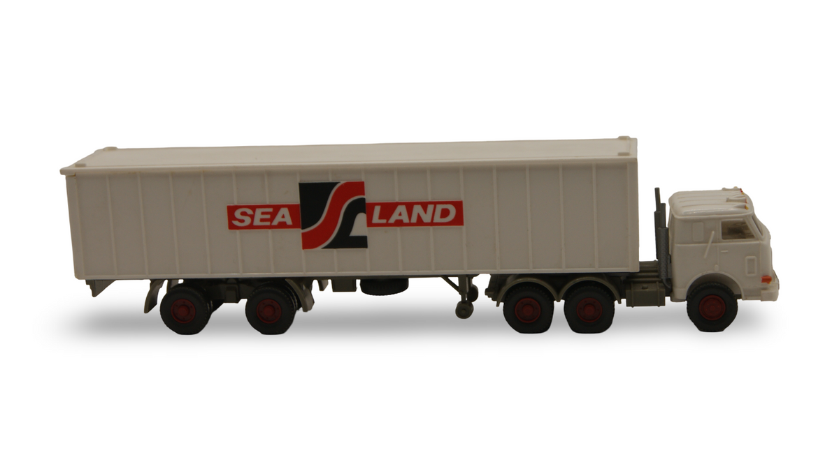 Wiking 527 US Container-Sattelzug Sea Land Weiß H0 1:87