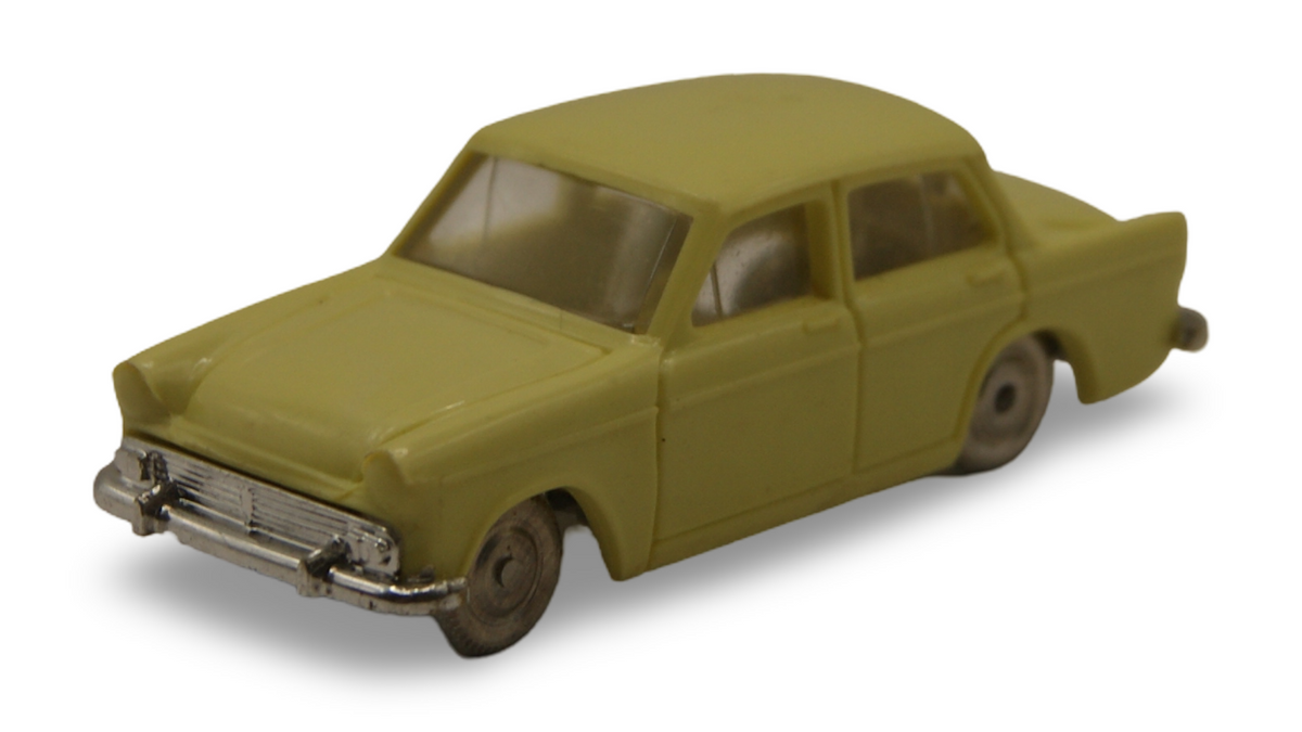 Tri-ang Minix No. 8 Hillman Minx gelb 1:76 OO Vintage Modellauto