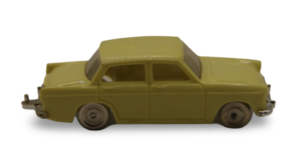 Tri-ang Minix No. 8 Hillman Minx gelb 1:76 OO Vintage Modellauto