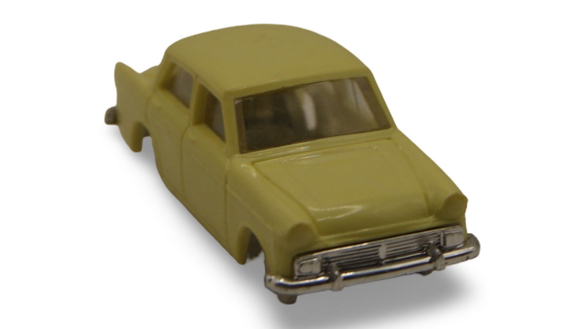 Tri-ang Minix No. 8 Hillman Minx gelb 1:76 OO Vintage Modellauto