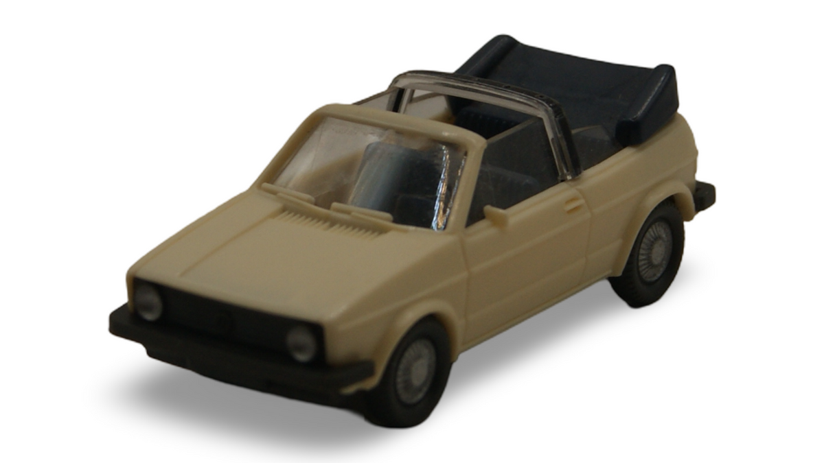 Wiking VW Golf I Cabriolet hellbeige 1:87 H0 Vintage Modellauto