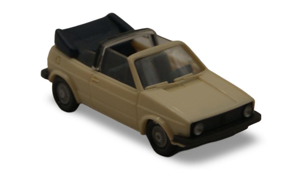 Wiking VW Golf I Cabriolet hellbeige 1:87 H0 Vintage Modellauto