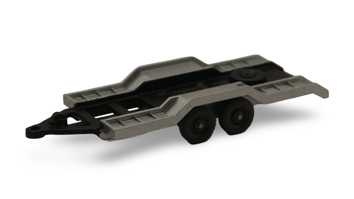 Wiking PKW-Transportanhänger Autotransporter silber 2-achsig 1:87 H0