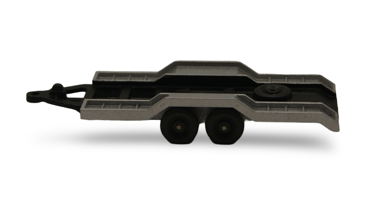 Wiking PKW-Transportanhänger Autotransporter silber 2-achsig 1:87 H0