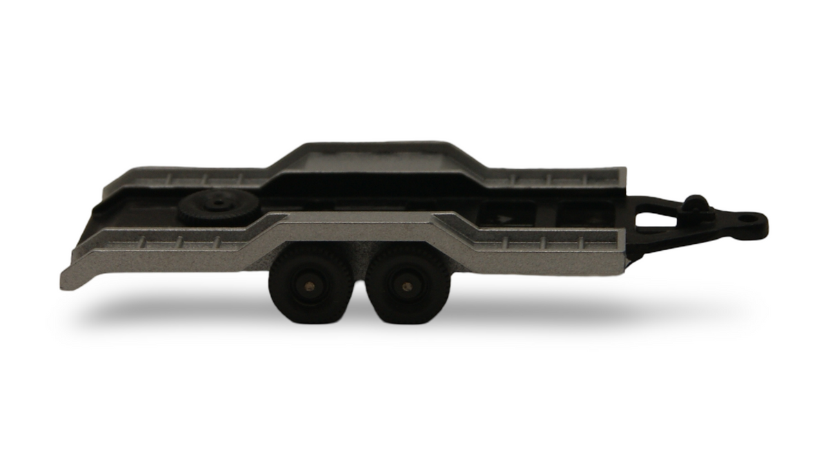 Wiking PKW-Transportanhänger Autotransporter silber 2-achsig 1:87 H0