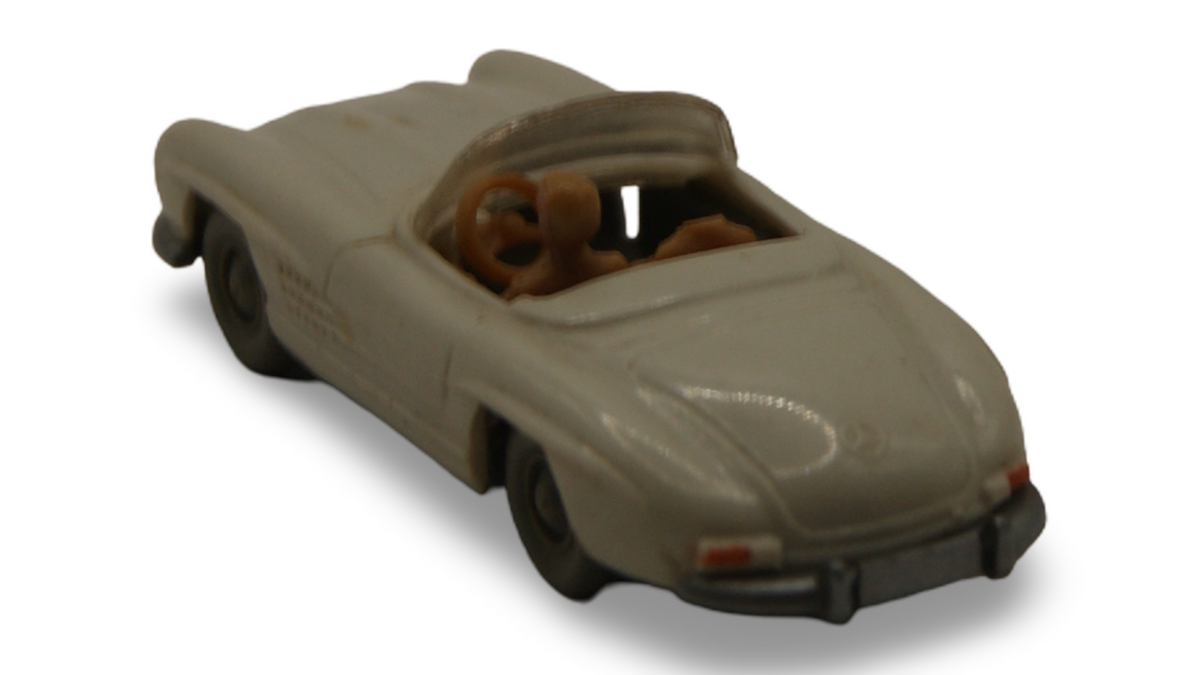 Wiking Mercedes-Benz 300 SL Roadster cremeweiß mit Fahrer 1:87 H0 Vintage