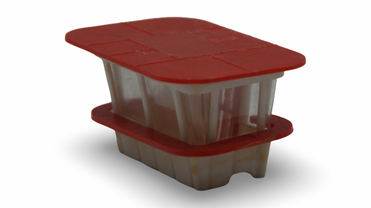 Modellbahn Kiosk / Tankstellengebäude rot-weiß Vintage Hersteller unbekannt