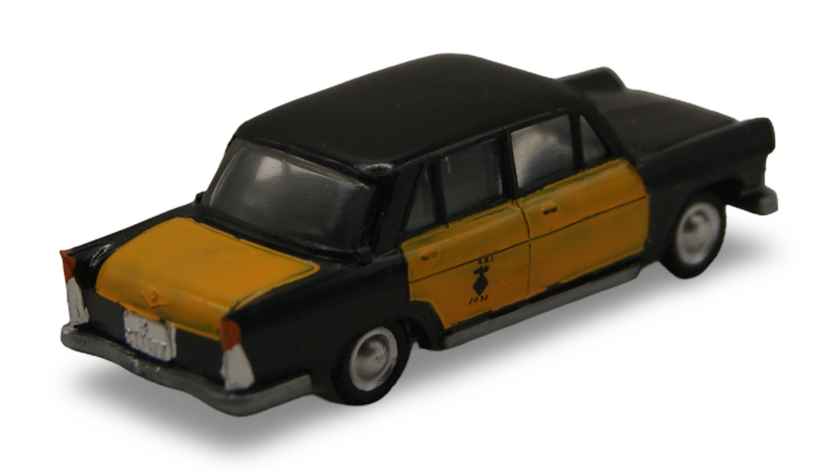 EKO Seat 1500 Taxi Barcelona Schwarz Gelb 1:87 H0 Vintage Made in Spain