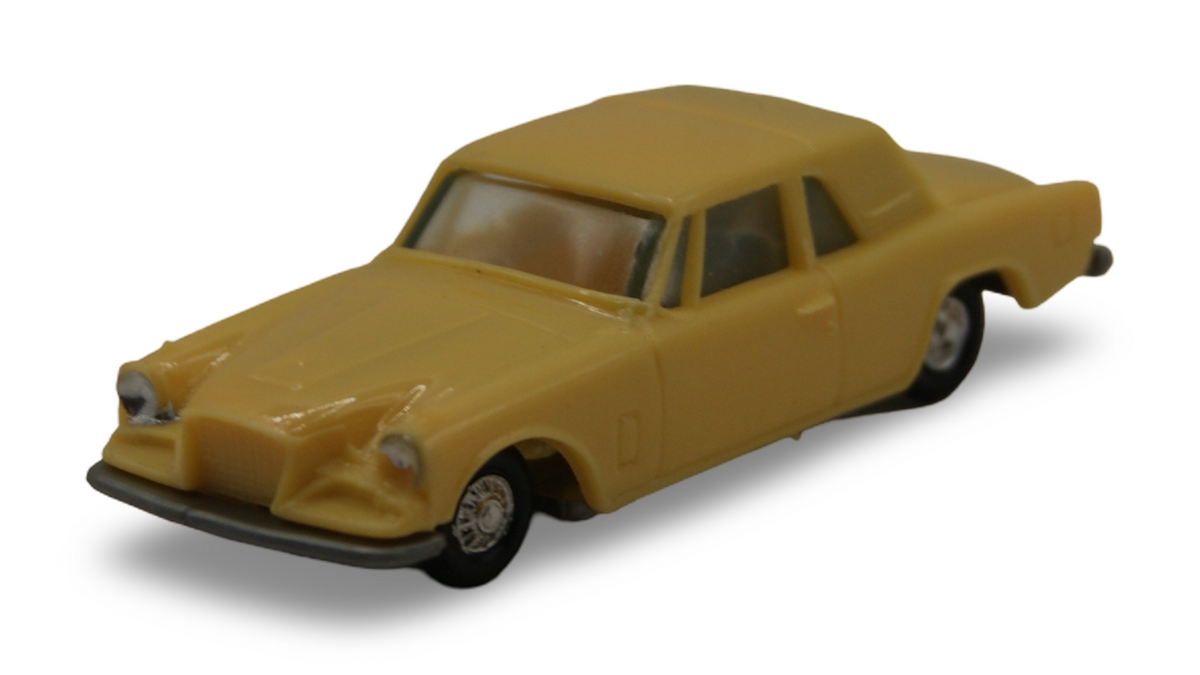 EKO Studebaker Hawk Coupé Gelb 1:87 H0 Vintage Modellauto Made in Spain
