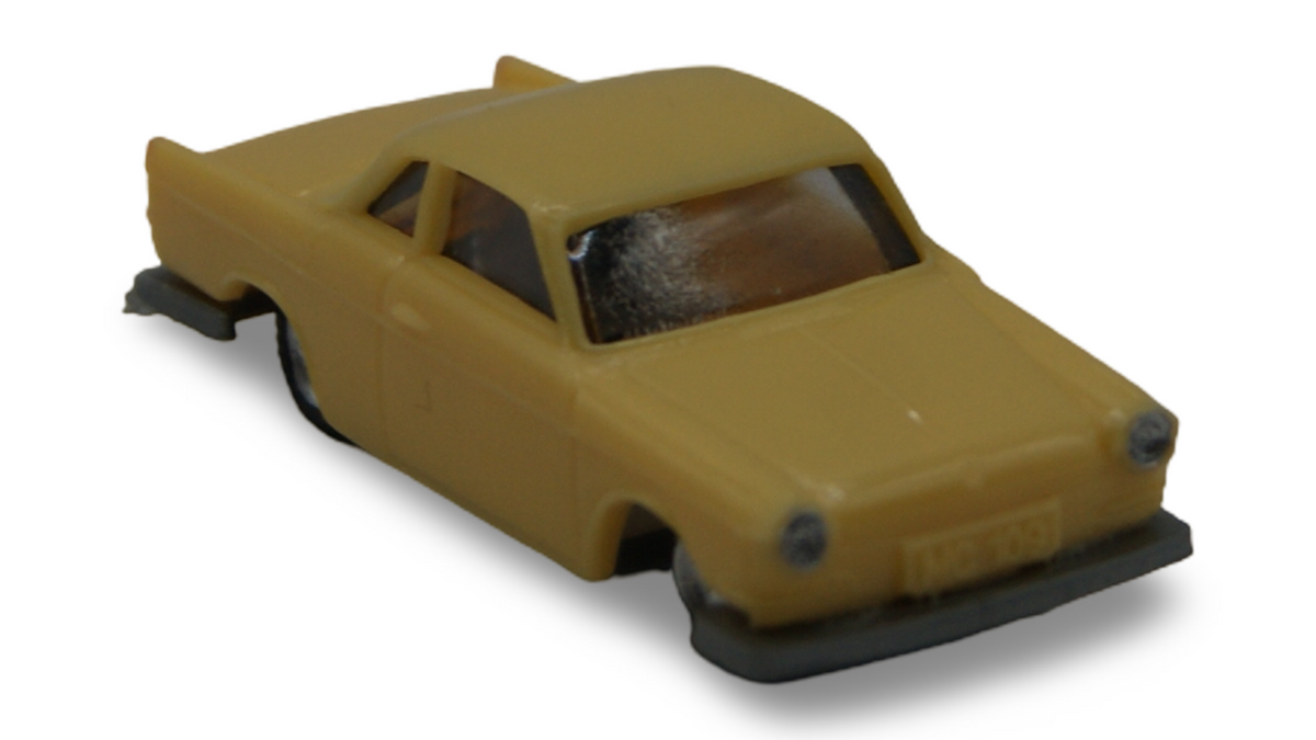 EKO Volvo P1800 Coupé Gelb 1:86 H0 Vintage Modellauto Made in Spain