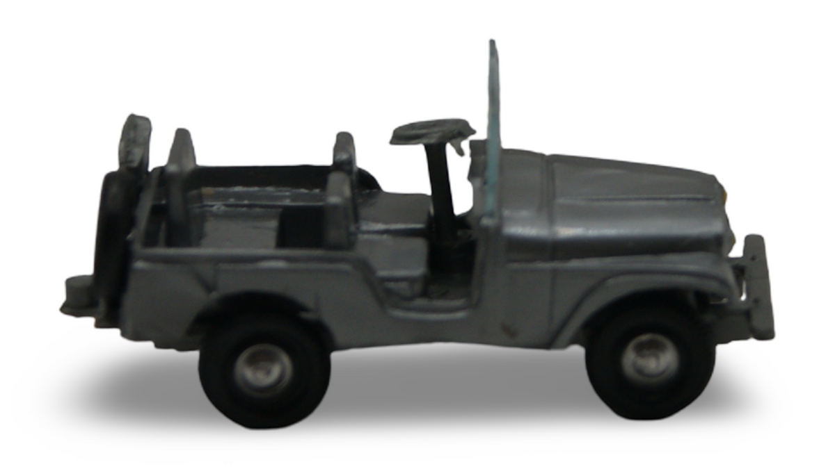 EKO Jeep Willys Offen Grau 1:87 H0 Vintage Modellauto Made in Spain