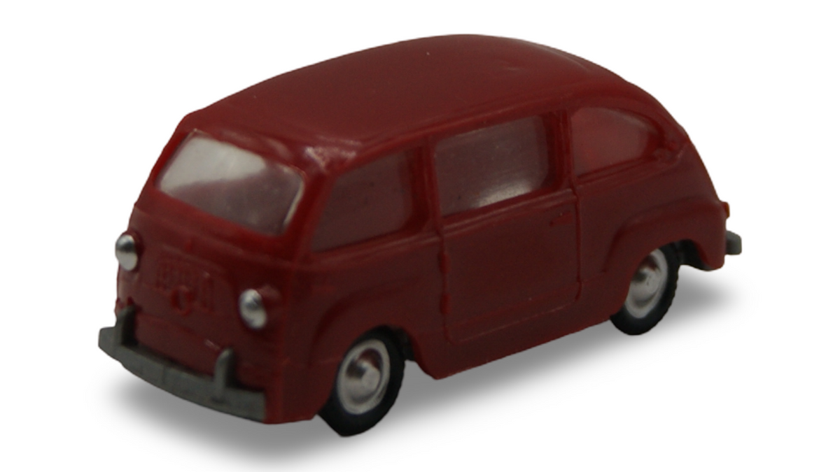 EKO Fiat 600 Multipla Rot 1:87 H0 Vintage Modellauto Made in Spain