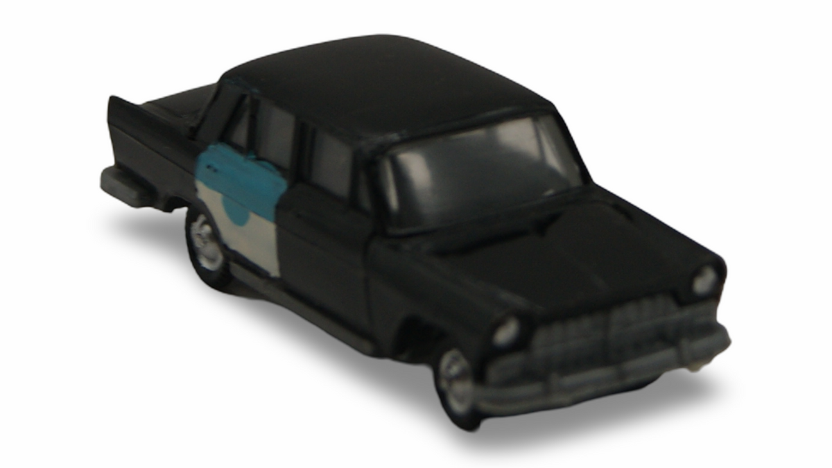 EKO SEAT 1400 C Taxi Schwarz Blau Weiß 1:87 H0 Vintage Made in Spain