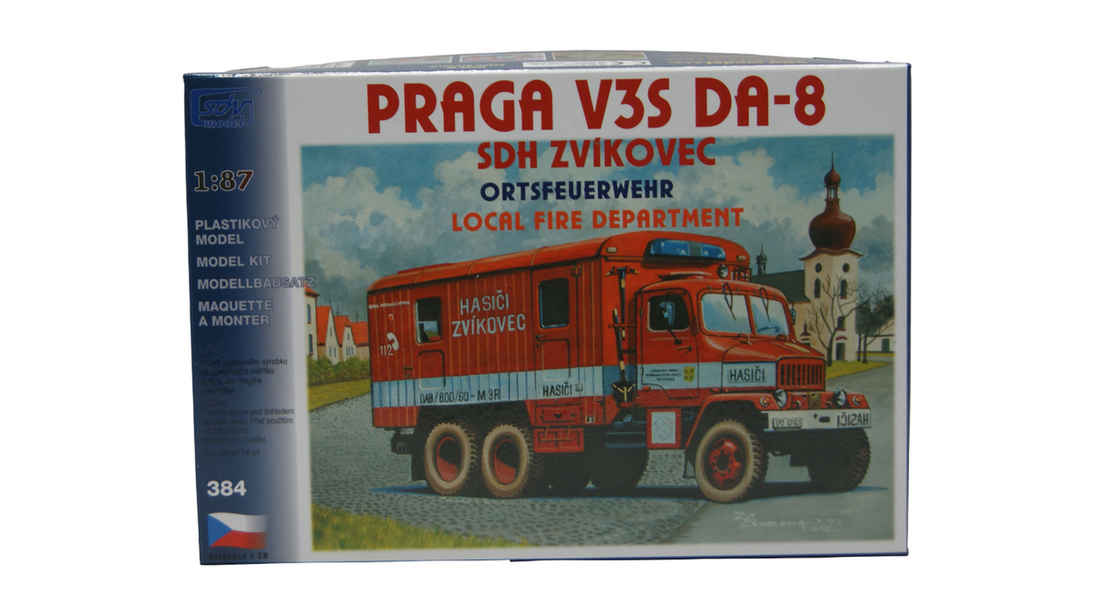 SDV Model 384 Praga V3S DA-8 SDH Zvíkovec Feuerwehr 1:87 H0 Bausatz