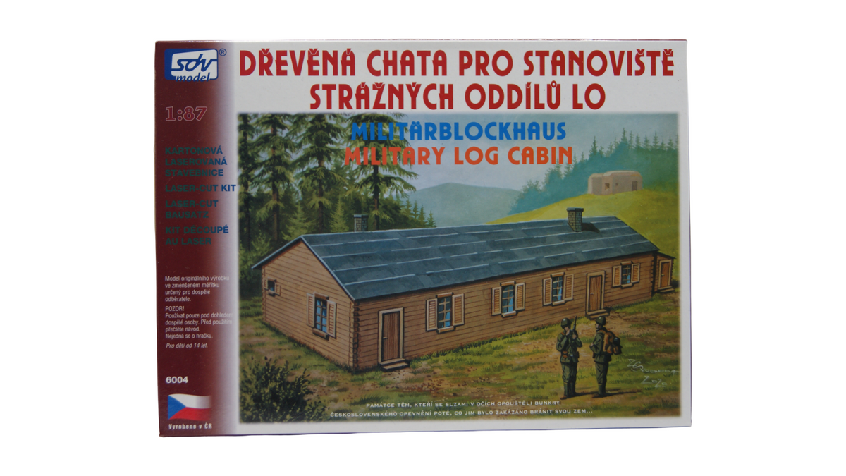 SDV Model 6004 Militärblockhaus Holzbaracke 1:87 H0 Laser-Cut Bausatz