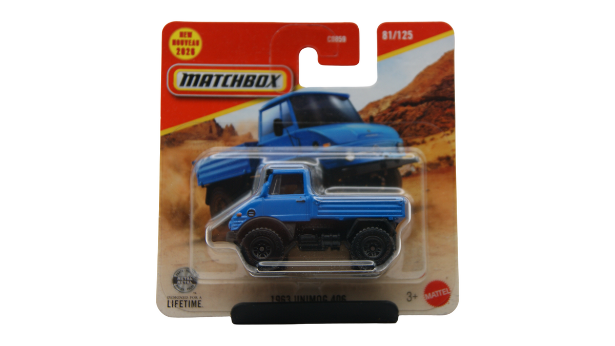 Matchbox 1963 Mercedes-Benz Unimog 406 Blau 81/125 1:64 2026 OVP