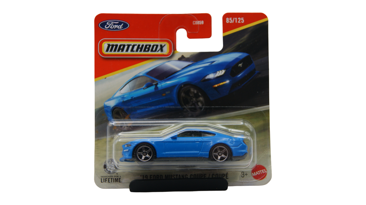 Matchbox 2019 Ford Mustang Coupe Blau 85/125 1:64 MBX Adventure 2026 OVP
