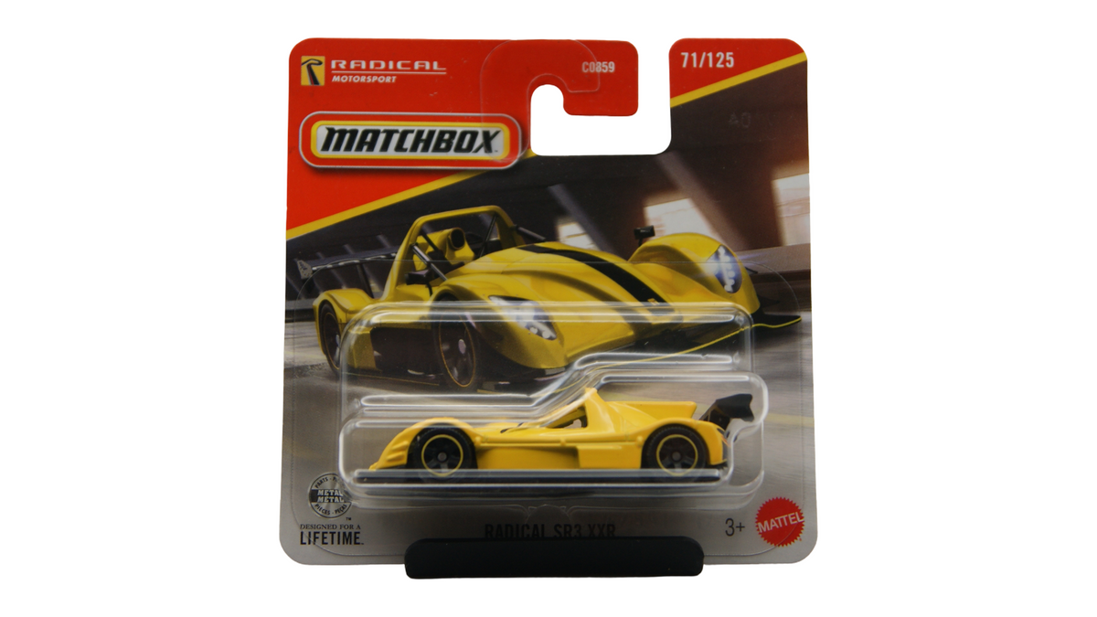 Matchbox Radical SR3 XXR Gelb 71/125 1:64 MBX Showroom 2026 OVP