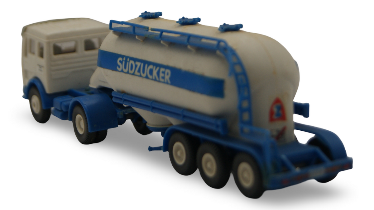 Mercedes Silo-Sattelzug "Südzucker" 1:87 Modellauto mit kleinem Defekt