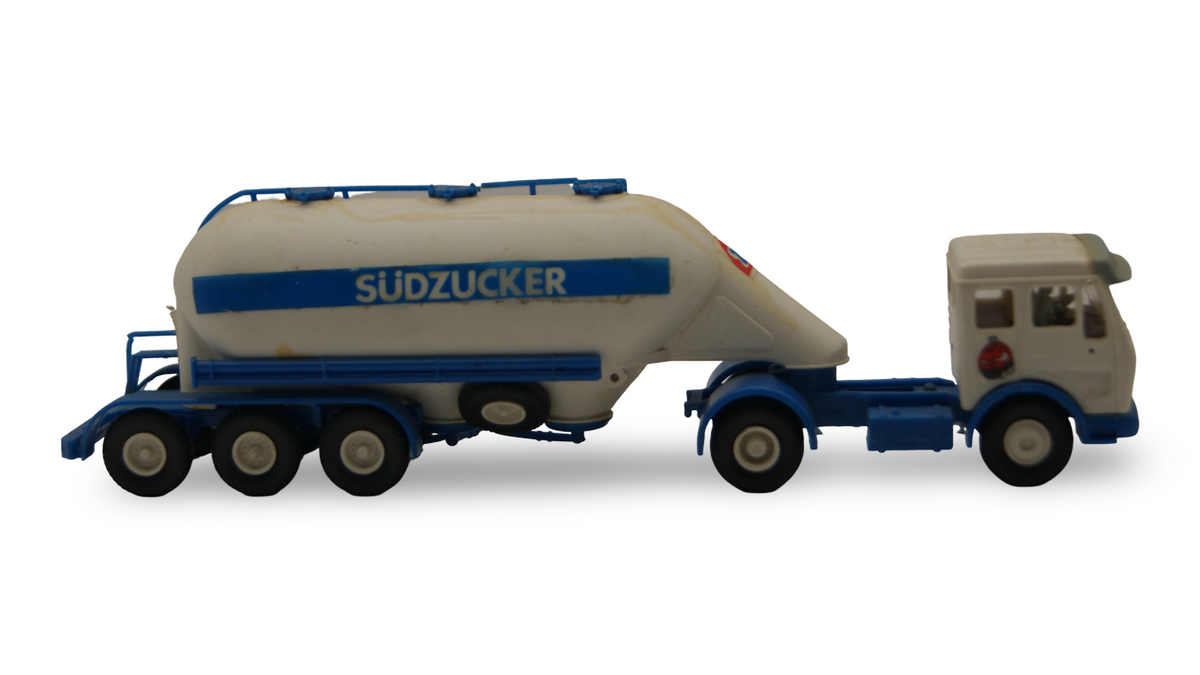 Mercedes Silo-Sattelzug "Südzucker" 1:87 Modellauto mit kleinem Defekt