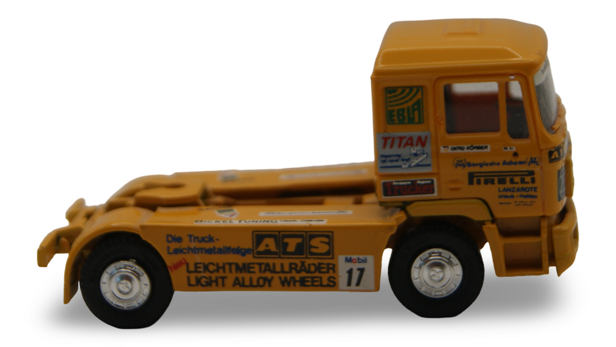 Herpa MAN Renntruck "Gummi-Mayer" Startnummer 17 1:87 Modellauto