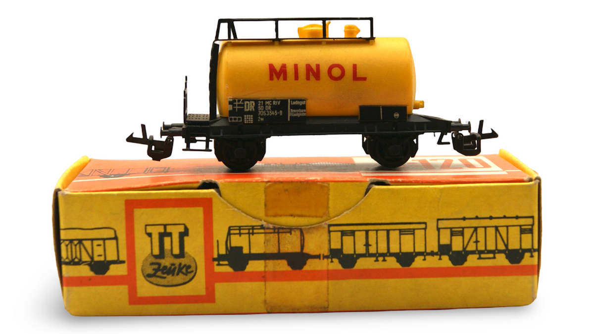 Zeuke 545/73/1 MINOL Kesselwagen DR Gelb TT 1:120 mit OVP