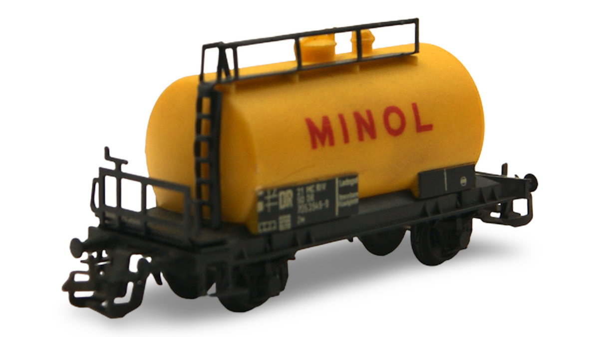 Zeuke 545/73/1 MINOL Kesselwagen DR Gelb TT 1:120 mit OVP