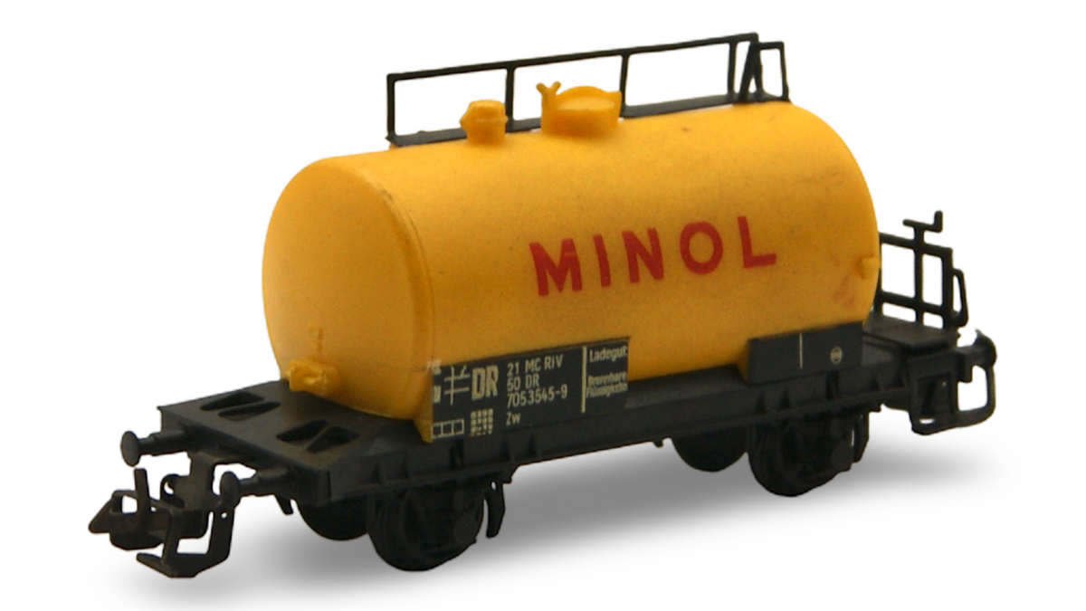 Zeuke 545/73/1 MINOL Kesselwagen DR Gelb TT 1:120 mit OVP