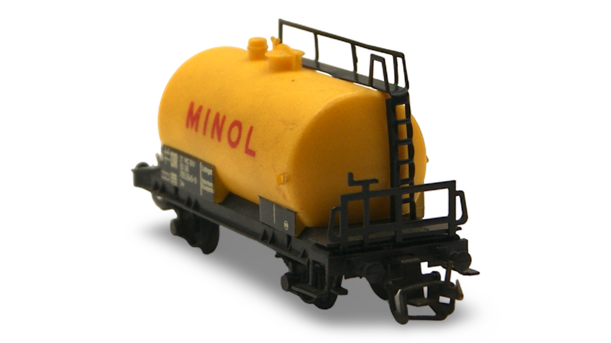 Zeuke 545/73/1 MINOL Kesselwagen DR Gelb TT 1:120 mit OVP