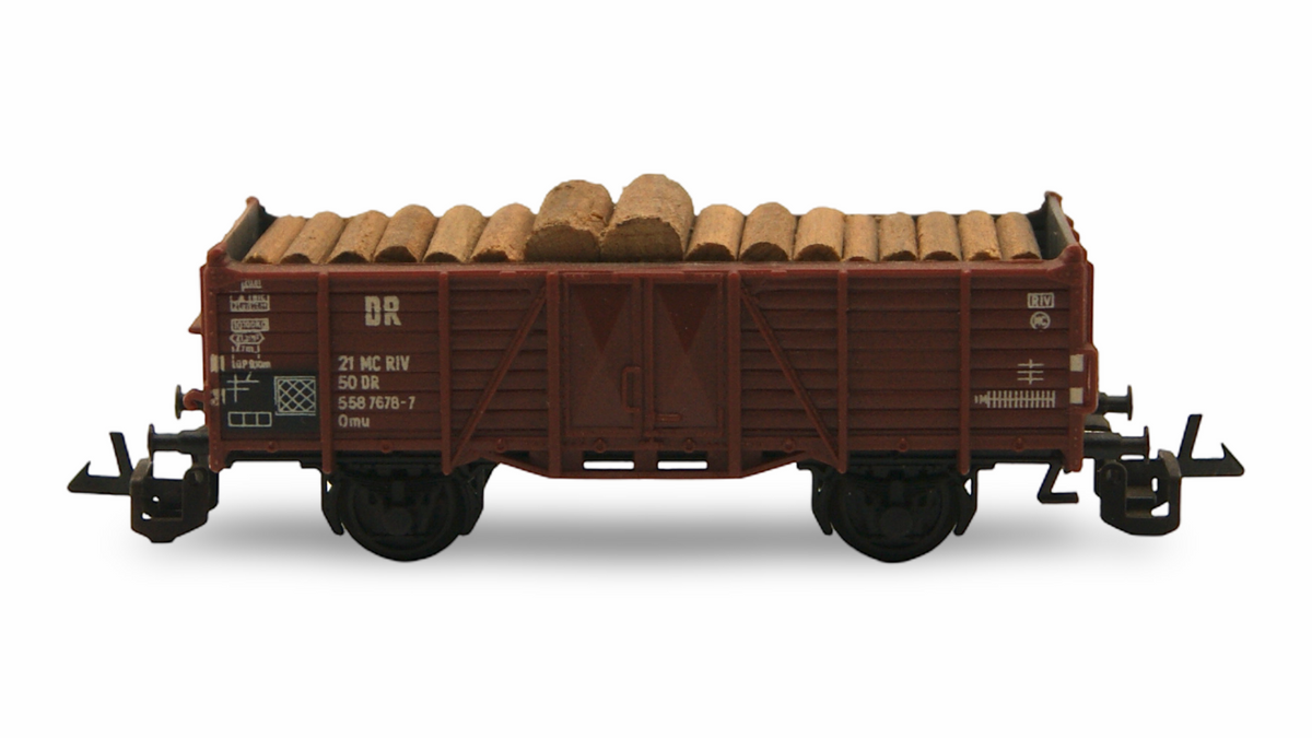 Zeuke TT 5360/545/56 DR Güterwagen mit Holzladung 1:120 OVP