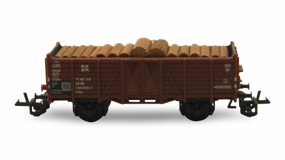 Zeuke TT 5360/545/56 DR Güterwagen mit Holzladung 1:120 OVP