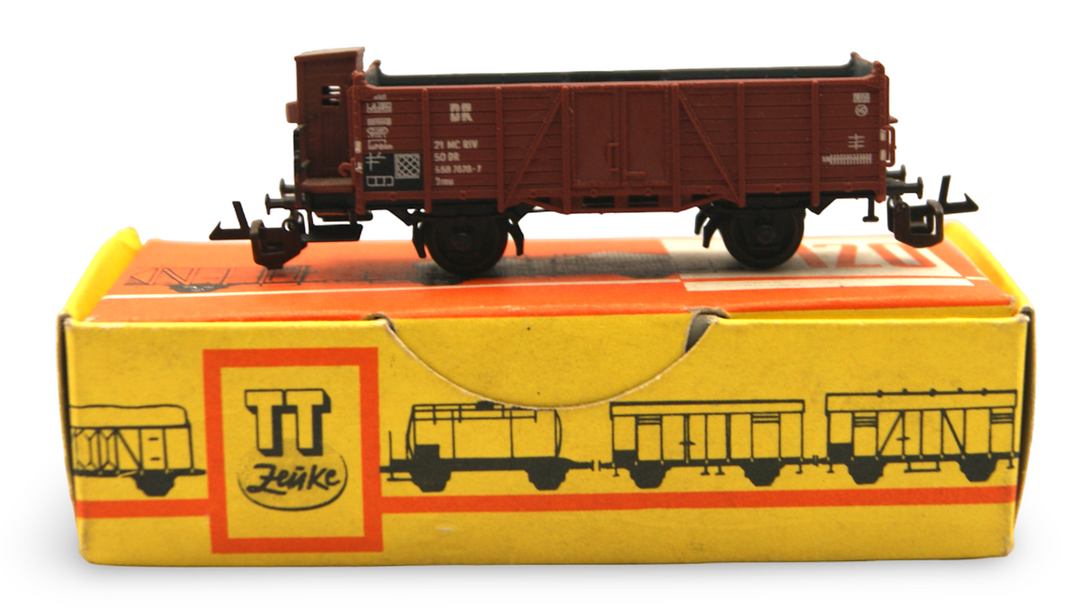 Zeuke 5360/545/92 TT Hochbordwagen mit Bremserhaus DR 1:120 OVP