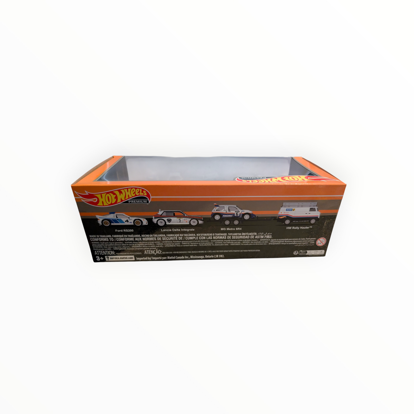 Hot Wheels Premium Rally Legends Diorama Set | MG Metro 6R4, Lancia Delta Integrale, Ford RS200 & HW Rally Hauler | 1:64
