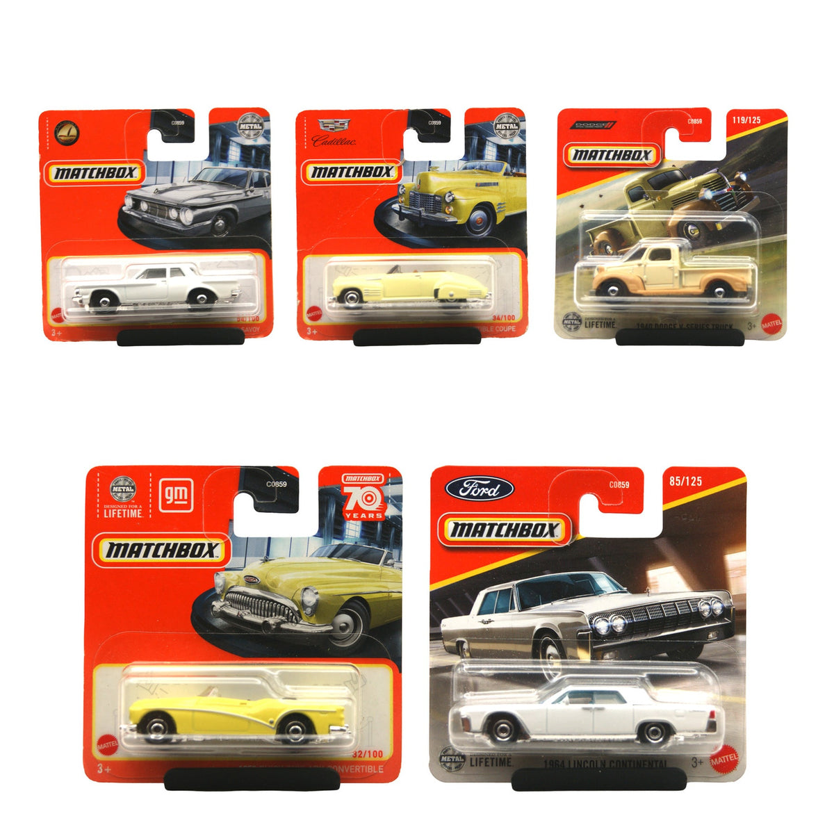 Matchbox Mainliner Set S-006 alle Shortcards Originalfotos