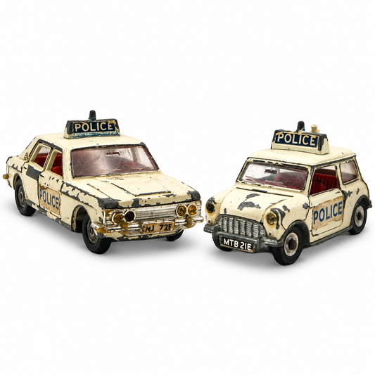 Dinky Toys Ford Zodiac 255 & Mini Cooper 250 Police 2er Konvolut