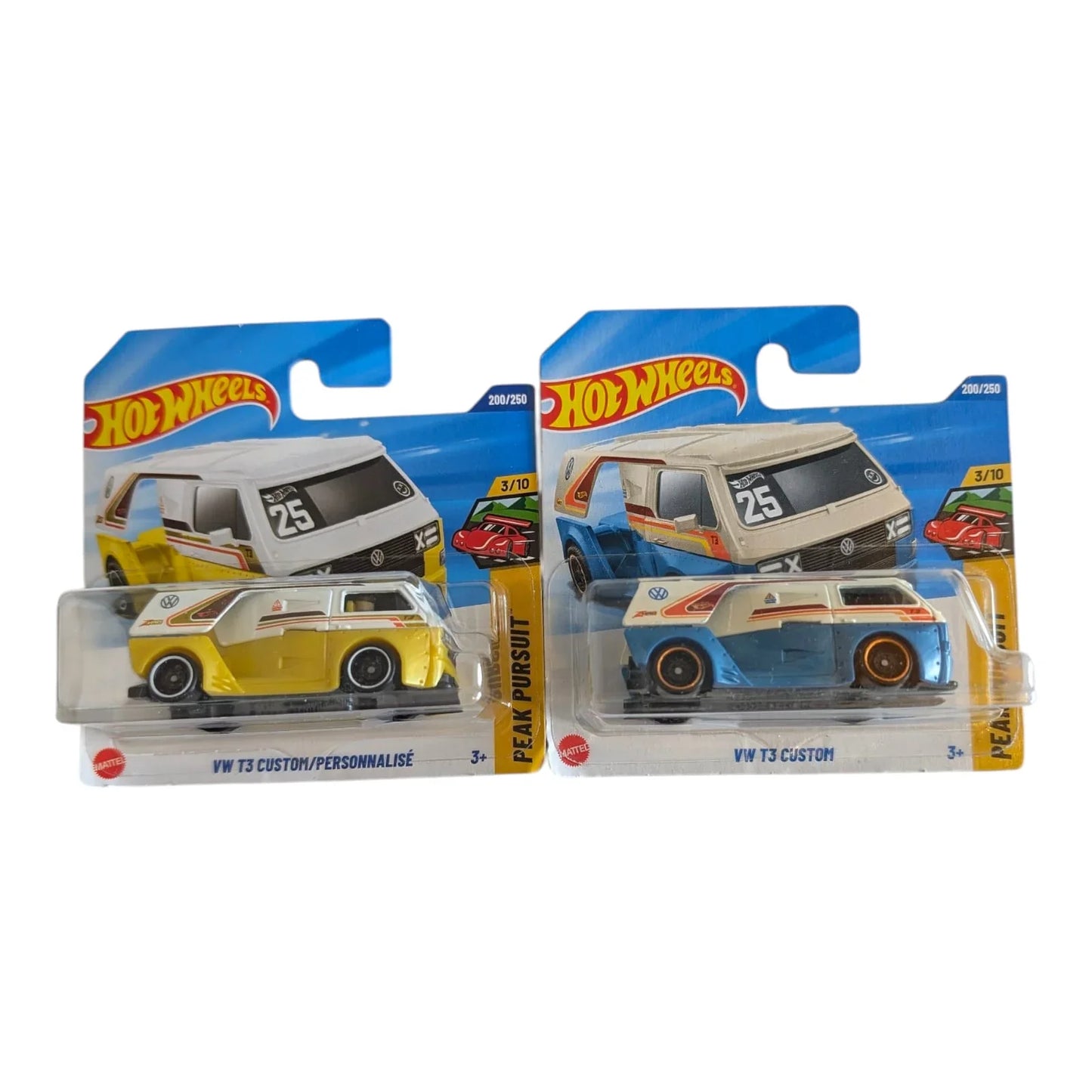 VW T3 Custom Gelb 1:64 – Hot Wheels Diecast Modellauto (Neu & OVP)