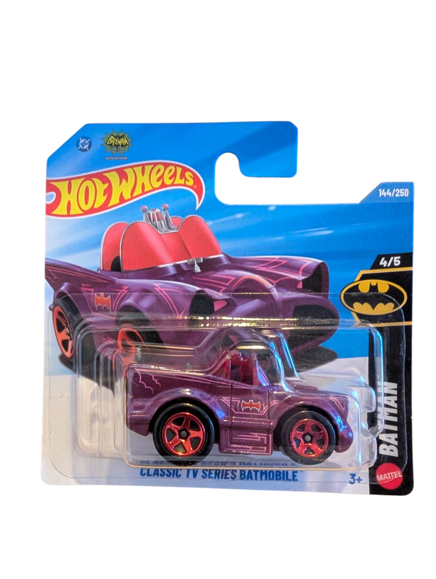 Batmobile de la série télévisée classique 1:64 – Voiture miniature Hot Wheels en métal moulé sous pression (Neuf & sous emballage d'origine)