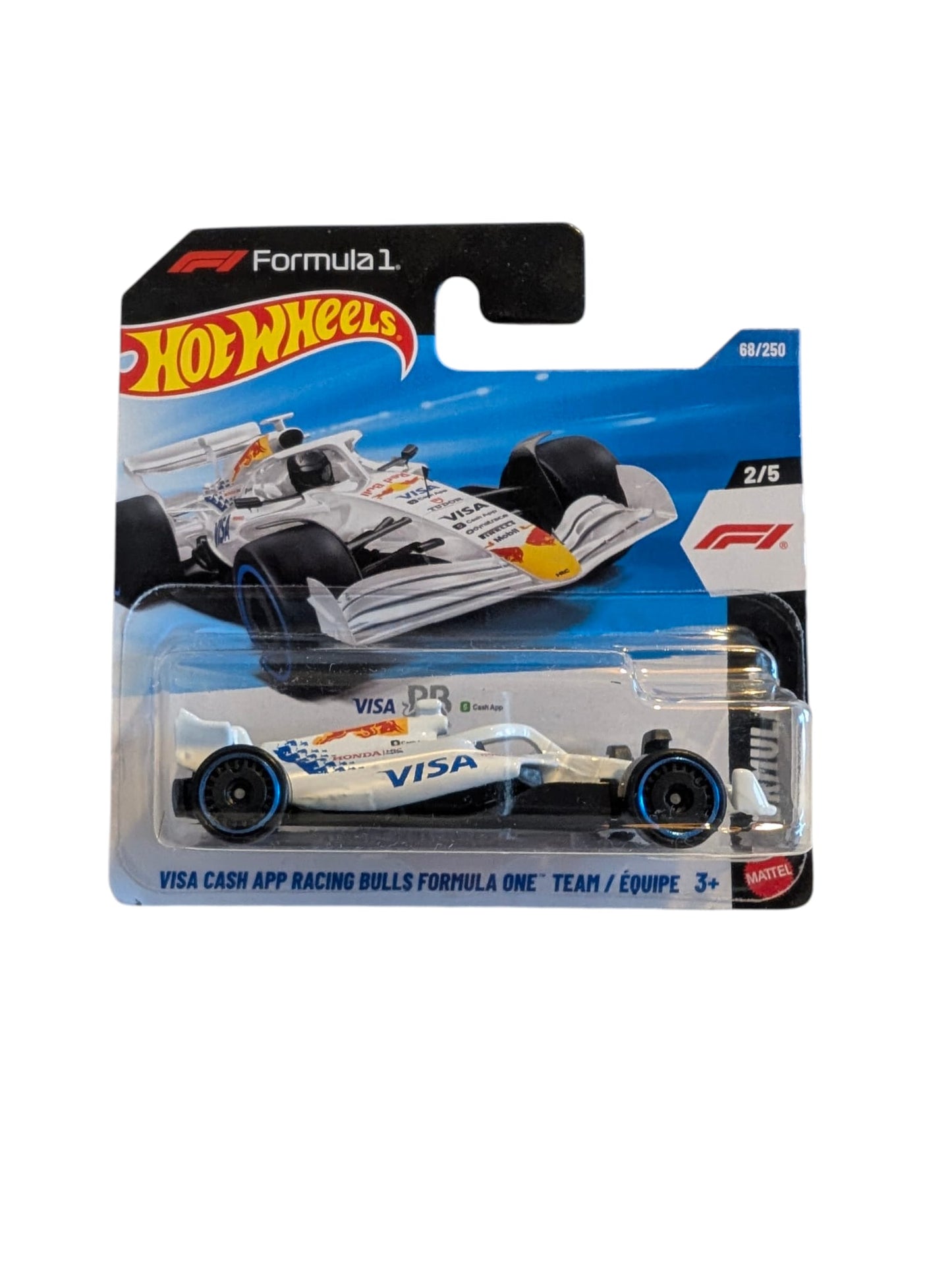 Visa Cash App Racing Bulls Formule 1 Équipe 1:64 – Hot Wheels Voiture Miniature Moulée Sous Pression (Neuve et Emballée)