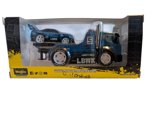 Maisto JDM Flatbed / Liberty Walk 1999 Nissan Skyline GT-R R34 – 1:64 Diecast Modellauto Neu & OVP