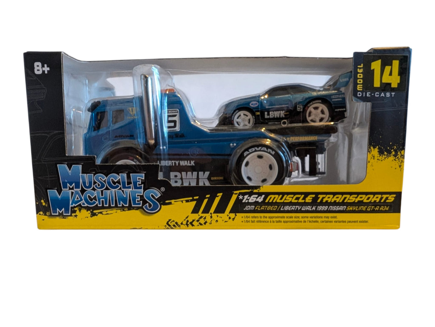 Maisto JDM Flatbed / Liberty Walk 1999 Nissan Skyline GT-R R34 – 1:64 Diecast Modellauto Neu & OVP