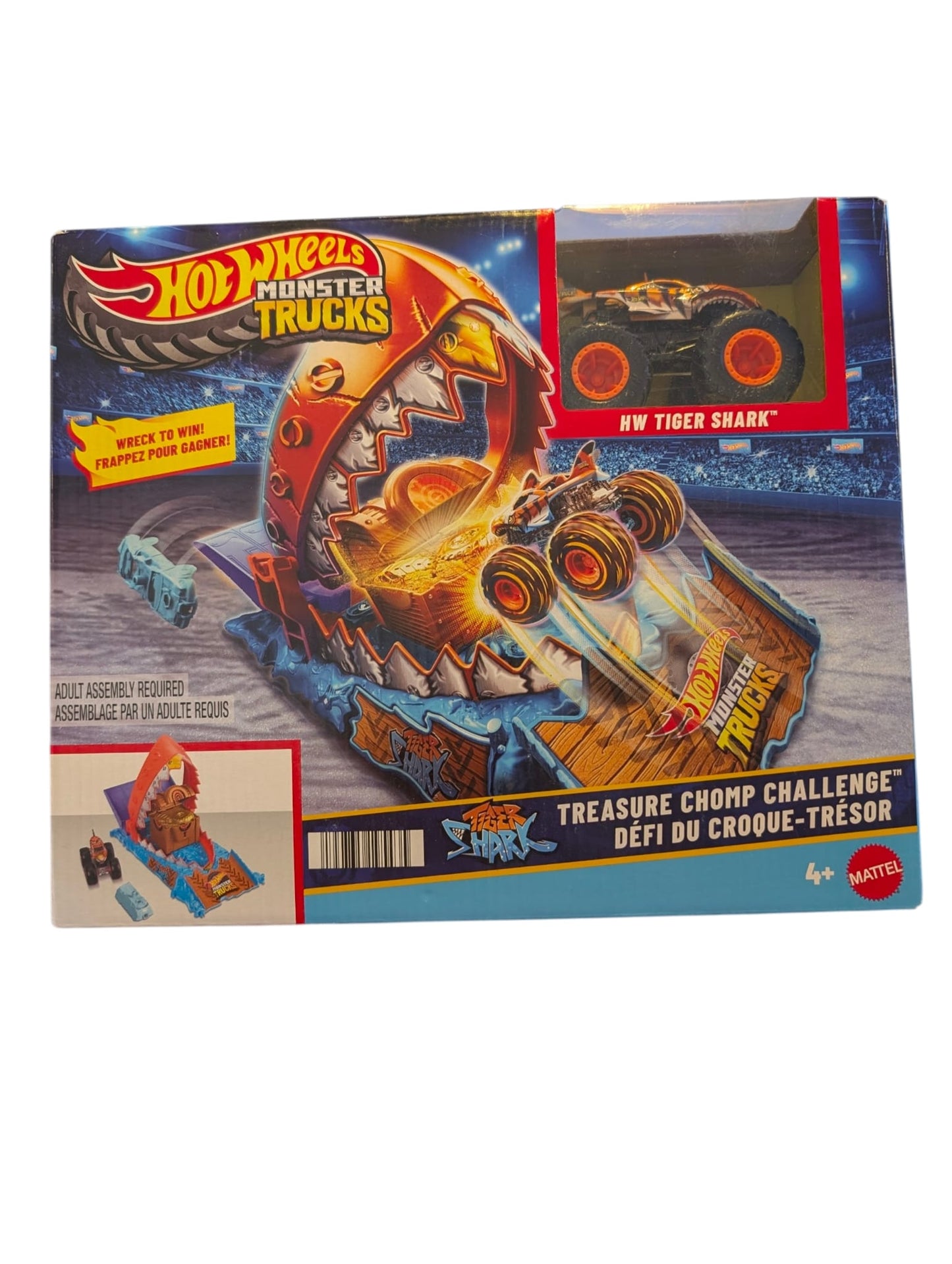 Hot Wheels Monster Trucks Tiger Shark Treasure Chomp Challenge NEU OVP Mattel